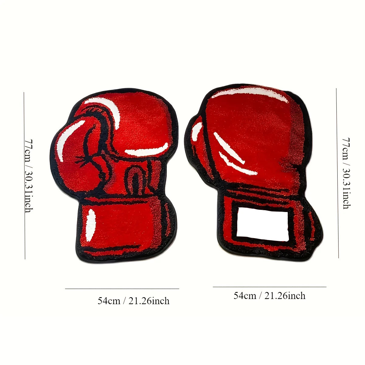 Boxing Gloves Rug - Handmade Tufted Rug