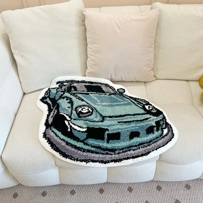 Racing Car Rug - Handmade Tufted Rug