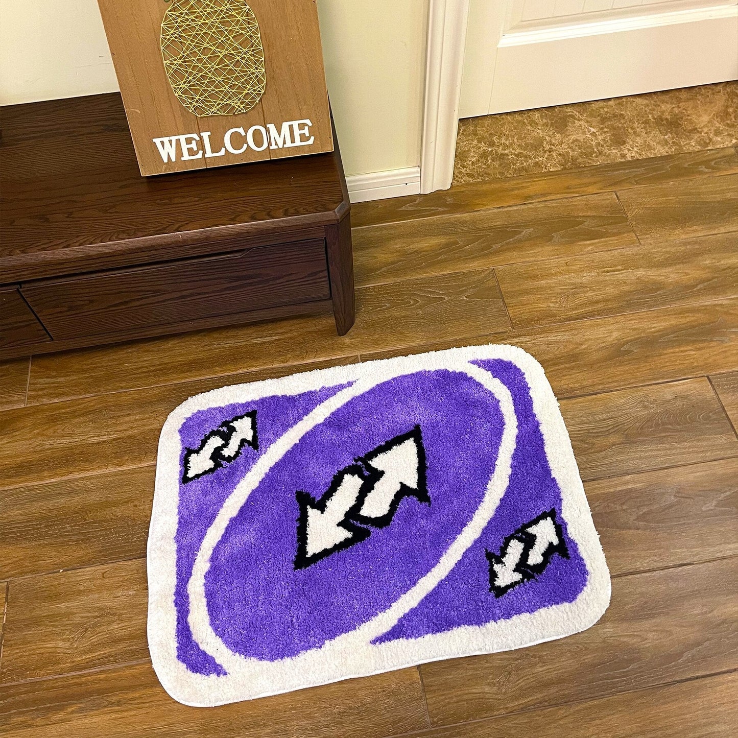 UNO Reverse Card Rug - Handmade Tufted Rug