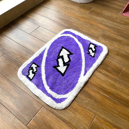 UNO Reverse Card Rug - Handmade Tufted Rug